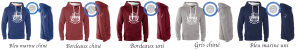 Sweat personnalisé broderie université AECDN